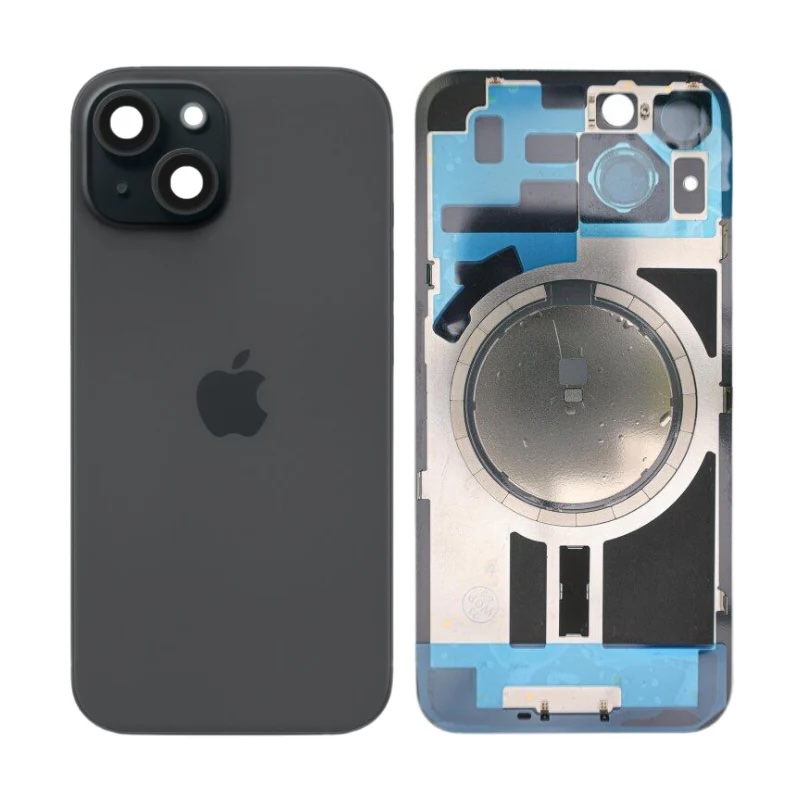 Complete Set Back Glass /w Lens, Bezel, Ring, Metal Plate  | iPhone 15 - All Colours