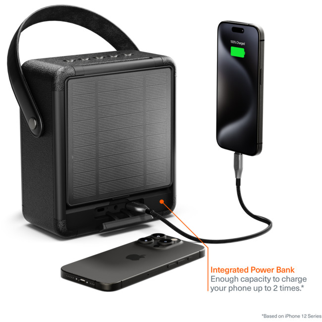 Cygnett FreePlay Solar Charging Wireless 10W Speaker Integrated 8K Power Bank