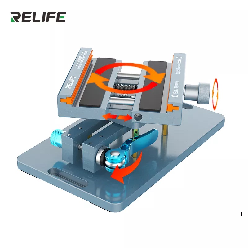 [TOL1-2] RELIFE RL-601S Heavy Metal 360 Degree Rotating Universal Fixture for PCB Board / Back Cover Housing