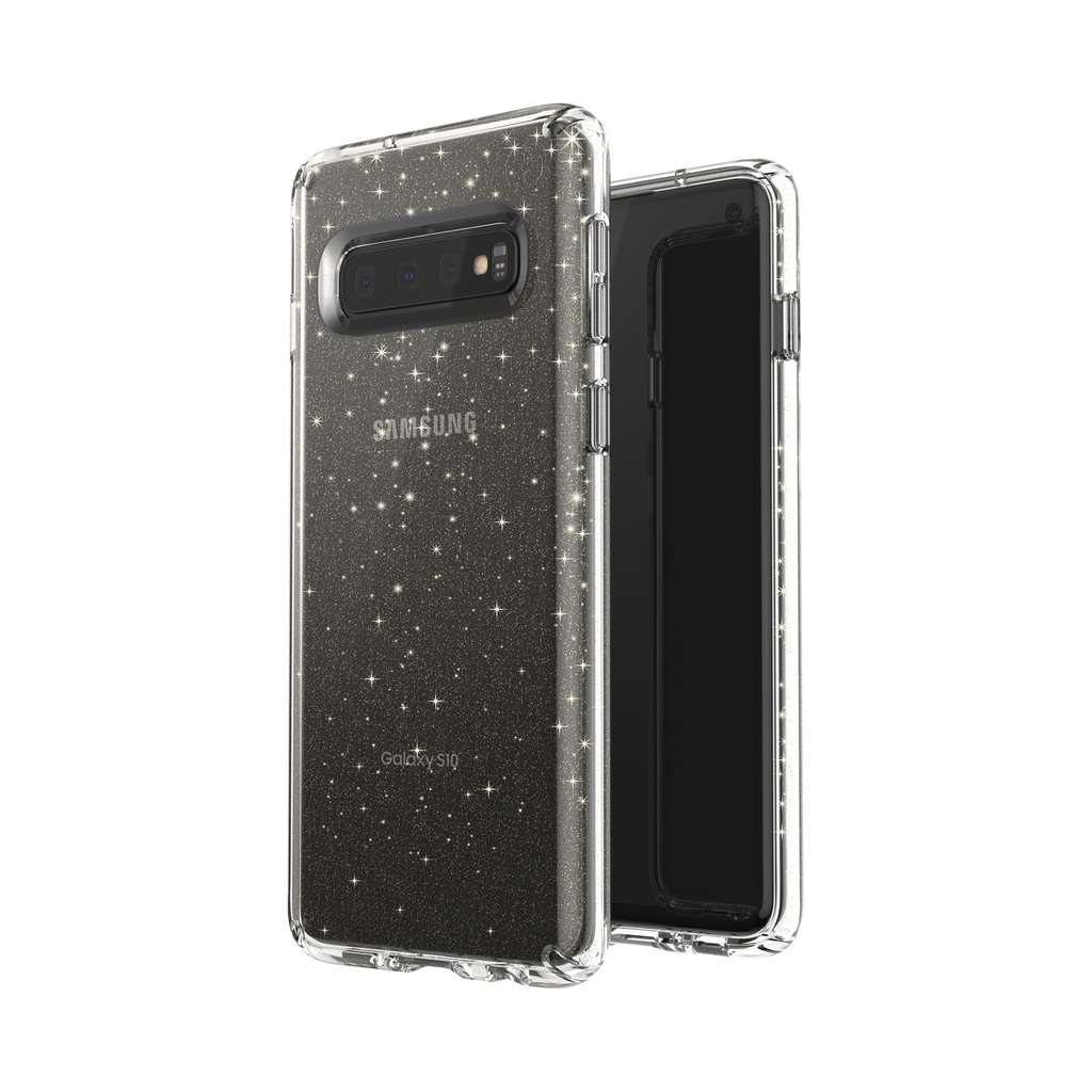 [KW3-05] Speck Presidio Clear + Glitter | Samsung Galaxy S10e - Gold