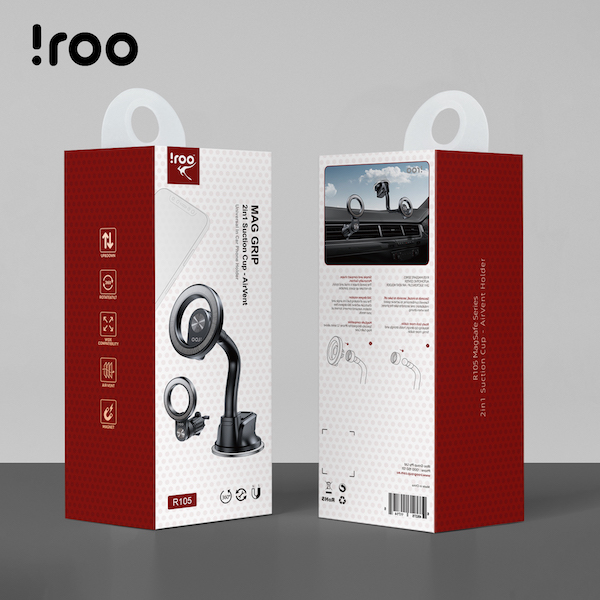 iRoo R105 | 2in1 MagSafe Windscreen/Air Vent Phone Holders