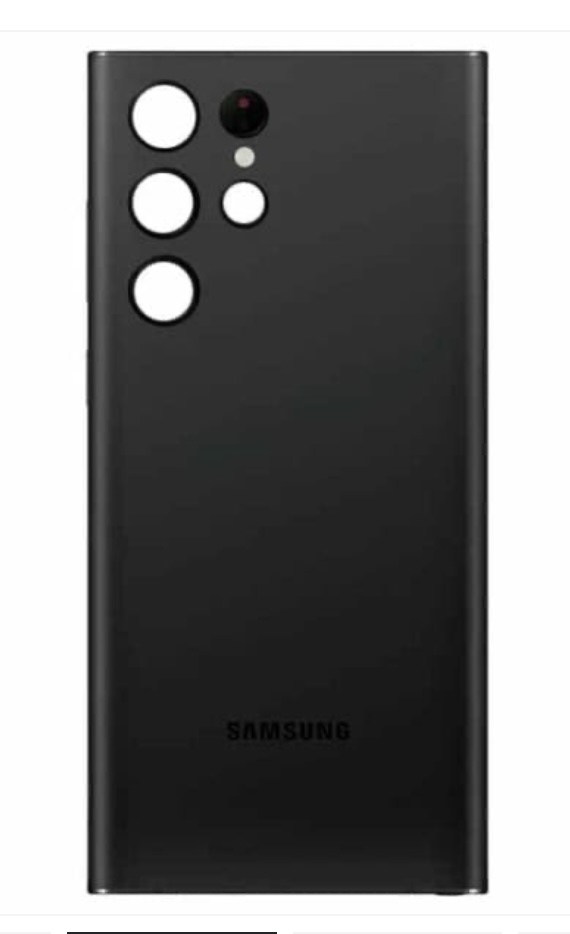 [SP-107] Samsung S22 Ultra | HQ SET Battery Door + Adhesive + Back Camera Lens, Bezel  - Phantom Black