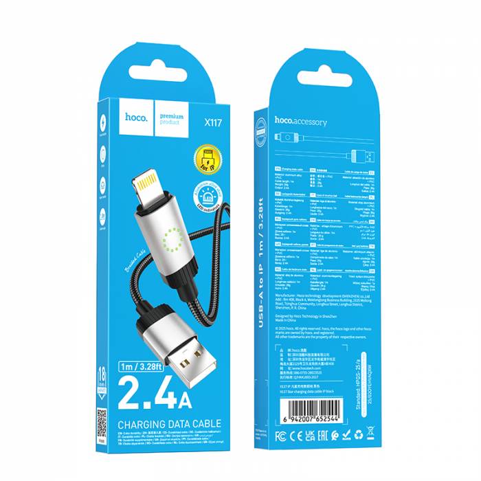 Hoco X117 | Star charging data cable - Lightning