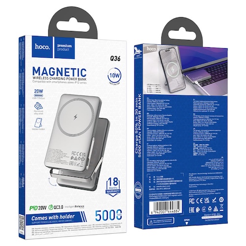 Hoco Q36 Sunlight PD20W power bank magnetic suction+holder(5000mAh)