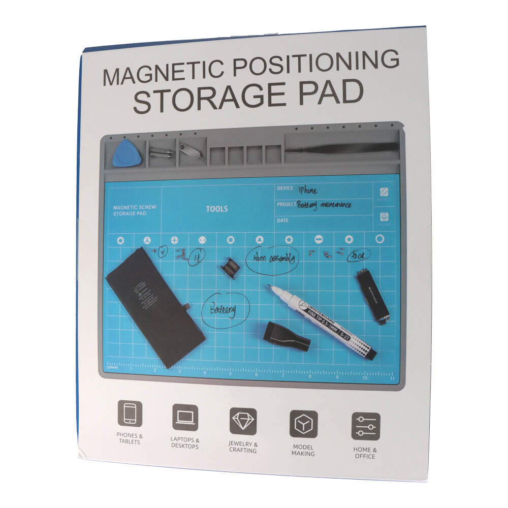 300*250mm Repair Mat/ Magnetic Screws Mat with Dry-Erase Pen for Phone Repair