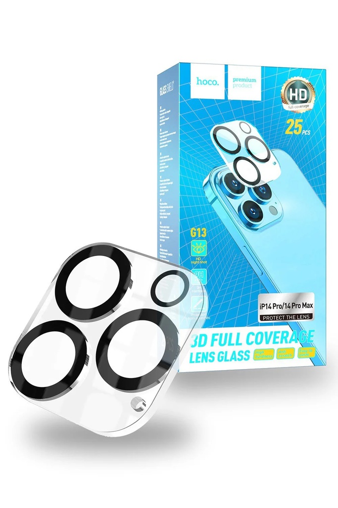 [PACK 25] Hoco G13 3D Back Cameras lens glass set | iPhone 17 Air