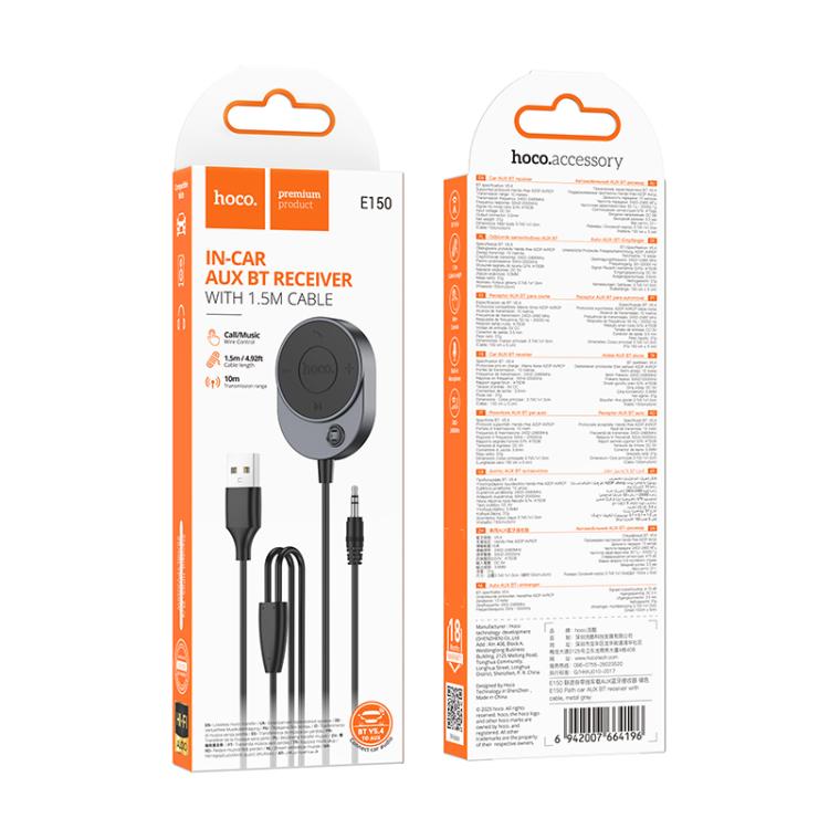 Hoco E150 Path car AUX BT receiver with cable