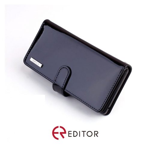 [FW4-05] Korean Simple D Double Folio Bling | iPhone 11 Pro (5.8) - Black