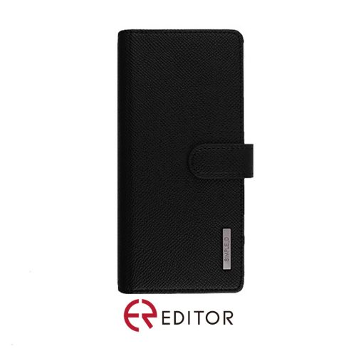 [BWS1-02] Korean Simple D Double Folio | iPhone 7/8/SE 2020 - Black